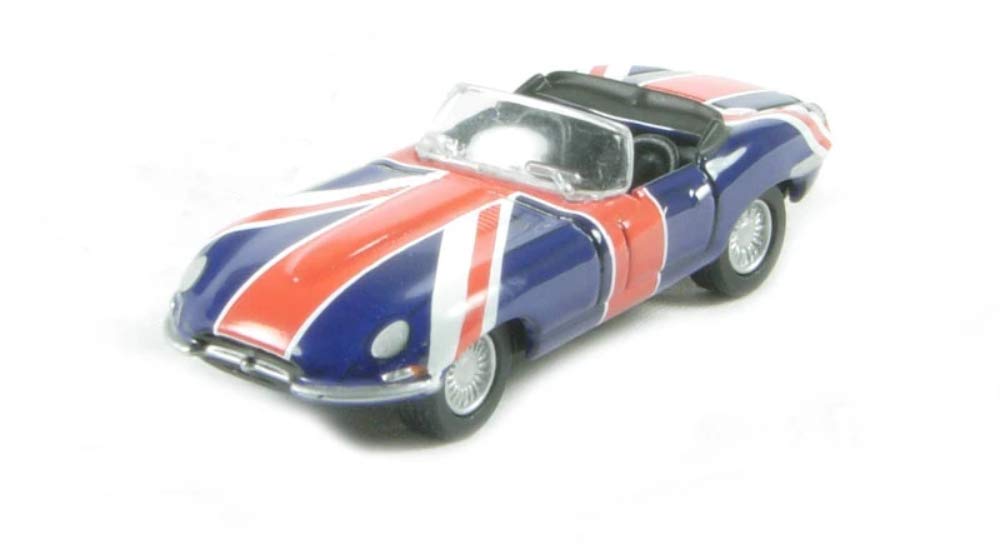 Oxford Diecast 1:76 Jaguar E Type Union Jack Collectable model